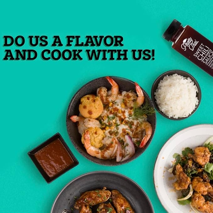 Pretty Thai Sweet Chili Sauce, Gluten Free Certified Non-GMO Authentic Vegan Stir Fry, BBQ