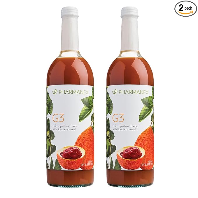 Nu Skin G3 Juice | 25 Fl Oz | 2 Pack | Antioxidant Superfruit Blend With Gâc, Cili, & Siberian