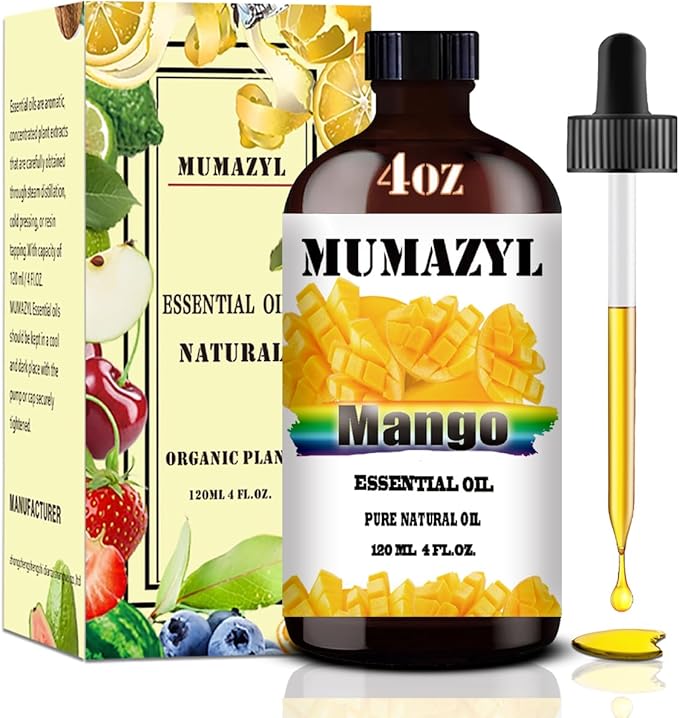 Mango Essential Oil, Mango Oil 4 Fl Oz 120ML for Diffuser Humidifier Yoga Cleaning DIY Candle Soap