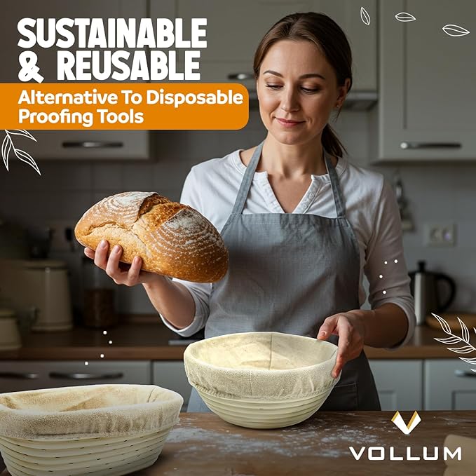 Banneton Bread Proofing Basket Sourdough Proofing Basket for Beginner & Professional Bakers
