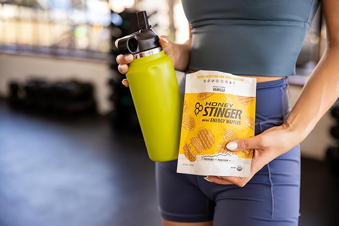 Honey Stinger Organic Mini Vanilla Waffles, Energy Stroopwafel for Exercise, Endurance and