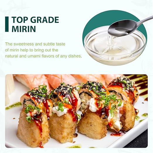Soeos Mirin Cooking Wine, 16.9 fl oz (2 * 500ml) Pack of 2, Traditional Rice Wine, Authentic