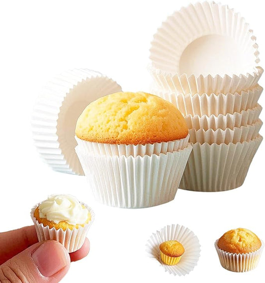 1000 Pcs 1 Inch Mini Muffin Liners,Muffin Liner for Baking White Cupcake Papers Baking Cup