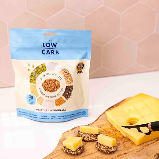 Super Seed Crackers, Gluten Free & Keto Friendly Healthy Snacks, Vegan, Zero Sugar, Paleo &