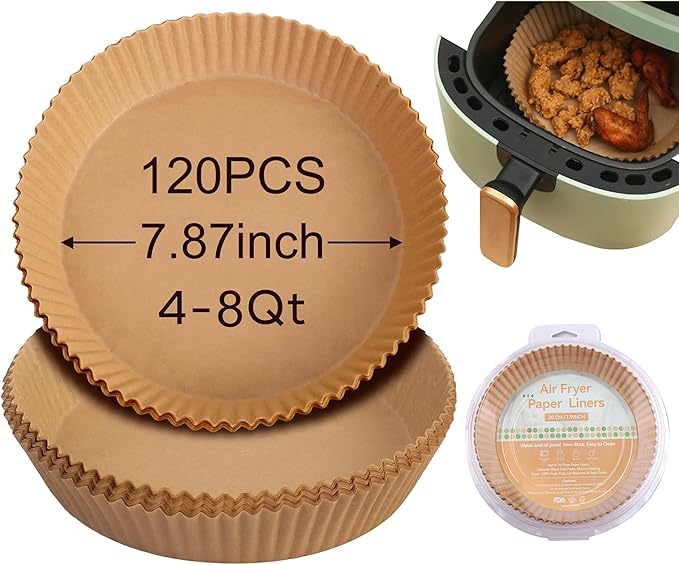 Air Fryer Liners,Disposable Airfryer Paper Liners,Non-Stick Oil-proof Water-proof for Easy Cleanup