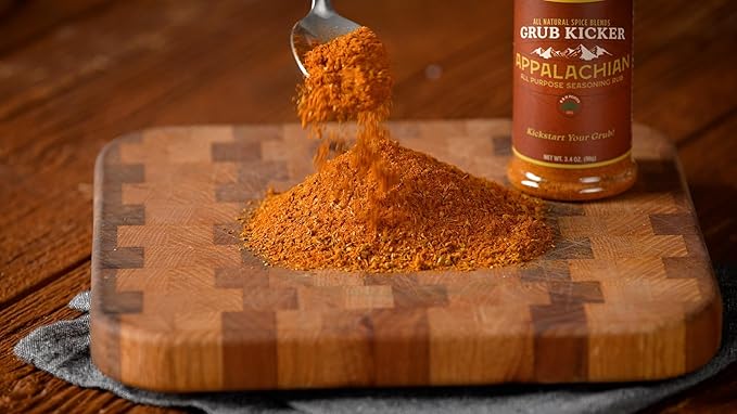 Grub Kicker Appalachian All Purpose Seasoning- 3.4 oz Bottle - All Purpose Seasonings for Cooking