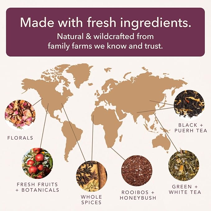 Tranquil Peach Herbal Tea – Caffeine-Free Loose Leaf Blend with Chamomile, Peach and Pineapple