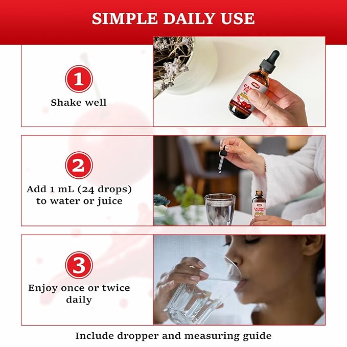 Arigold Cayenne Pepper Liquid Drops ??2 fl oz (60 ml) Vegan Supplement with Vitamin D3 K2, Hawthorn