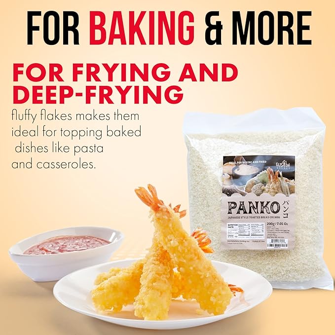 Fusion Select 3 Packs Panko Bread Crumbs - Japanese-Style Toasted Vegan Panko Breadcrumbs for
