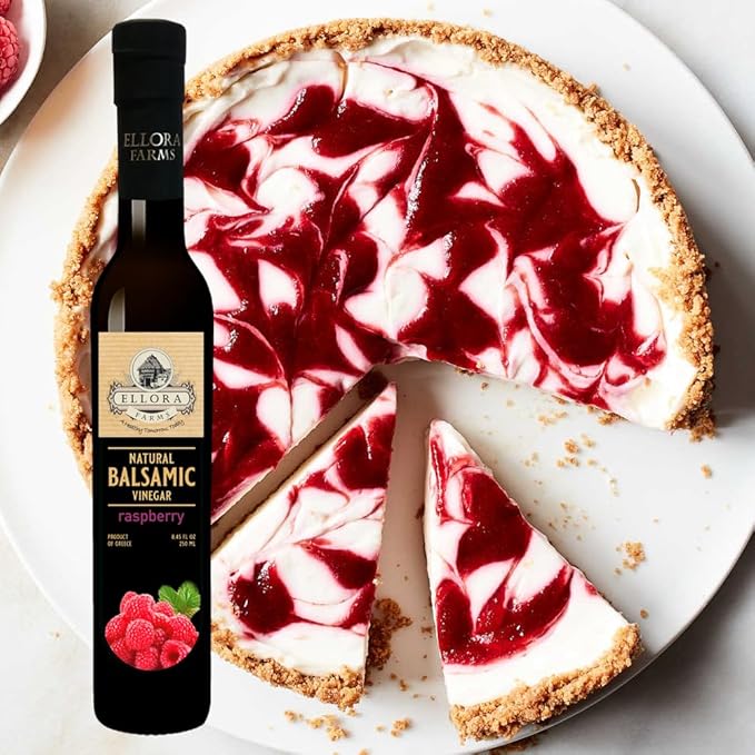 Ellora Farms, Raspberry Balsamic Vinegar, Thick and creamy, Barrel aged, No-added sugar, Award