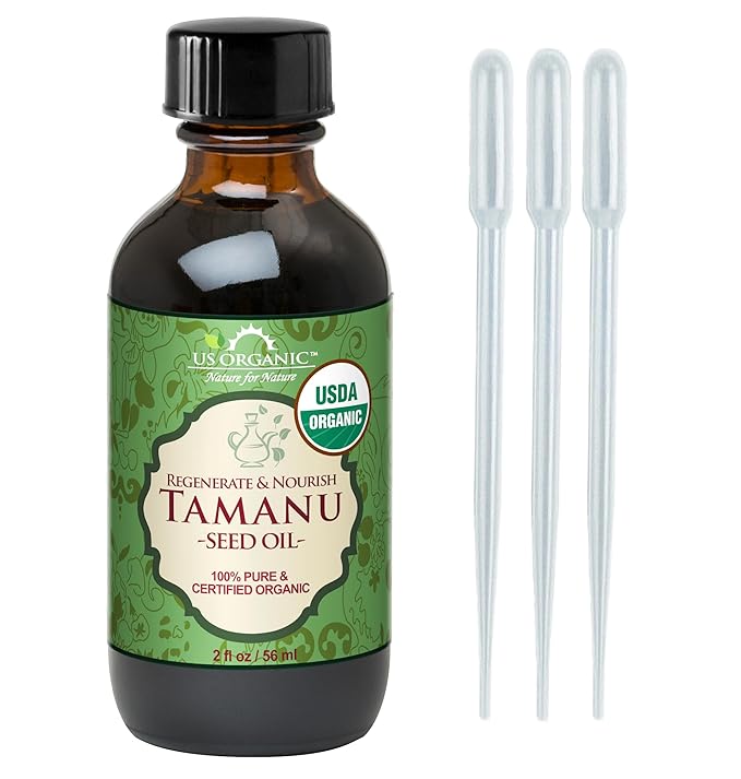 US Organic Tamanu Oil, USDA Certified Organic, 100% Pure Virgin Cold Pressed Unrefined, Dark Green