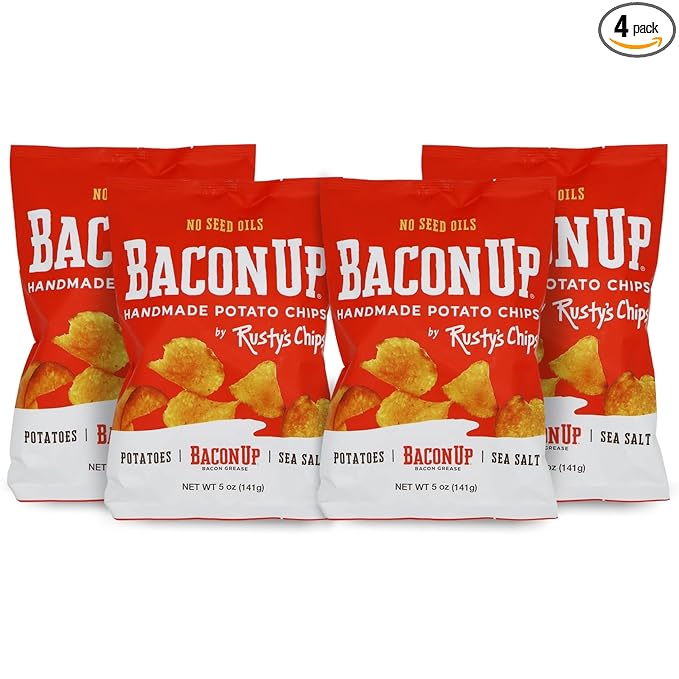 Bacon Up - Handmade Crunchy Healthy Potato Chips - No Preservatives, No Seed Oils, Gluten Free