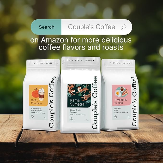 Couple?™s Coffee Whole Bean | Gives Back to Military Families | Single Origin Sumatra | Dark Roast