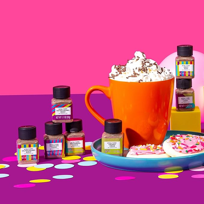 BomBombs, Hot Chocolate Mix Gift Set in Mini Bottles, Flavors Include Rocky Road, Pumpkin Pie