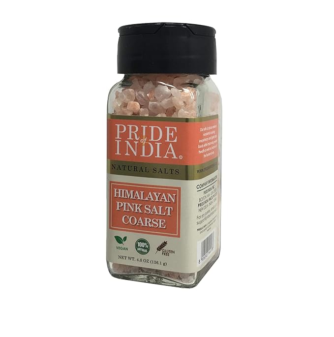Pride Of India Pure Himalayan Pink Salt | Enriched w/ 84+ Natural Minerals | Coarse Salt Grind |
