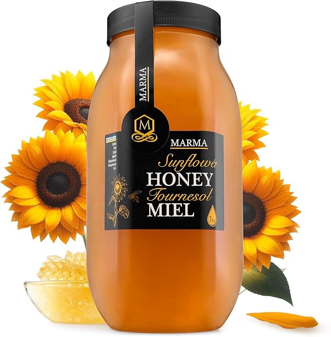 HONIGMA® Marma Sunflower Honey | Authentic Raw Honey from Ukraine | 100% Pure, Unpasteurized &