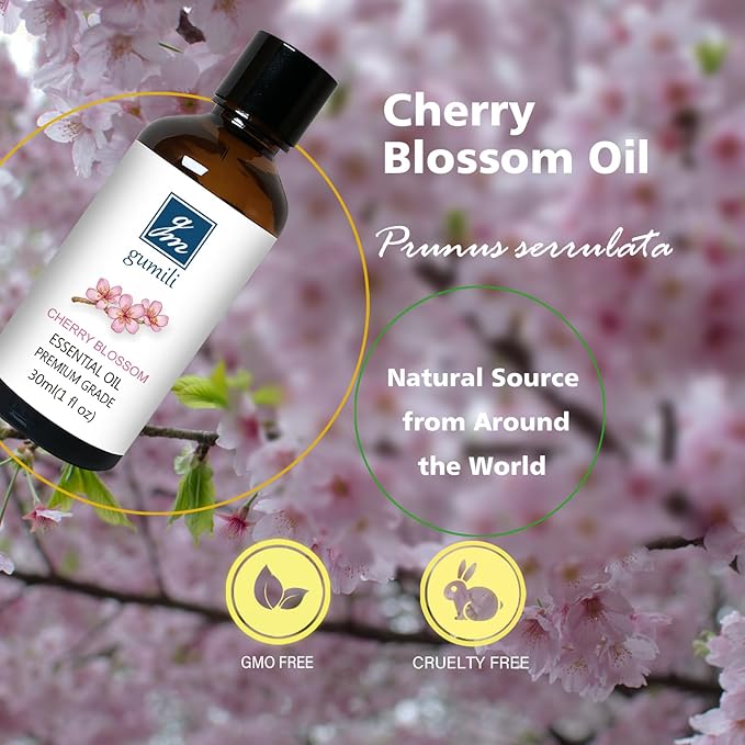 Cherry Blossom Essential Oil, Home Fragrance Oil, Scent Oils for Candle Making, Soap, Dryer Balls