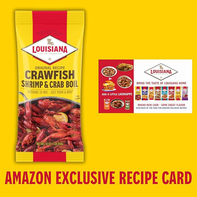 Louisiana Fish Fry Products Crawfish, Shrimp & Crab Boil Seasoning - Spicy & Delicious Seafood
