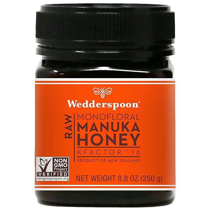 Wedderspoon Raw Premium Unpasteurized Manuka Honey, KFactor 16, 8.8 Oz