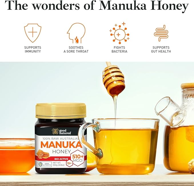 Good Natured Manuka Honey (MGO 510+) - High Grade Raw Manuka Honey Medical Grade, Non-GMO