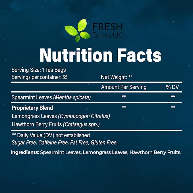 FreshDrinkUS, Premium 55 Tea Bags Better Sleep Herbal Tea | Caffeine-Free Loose Leaf Blend with