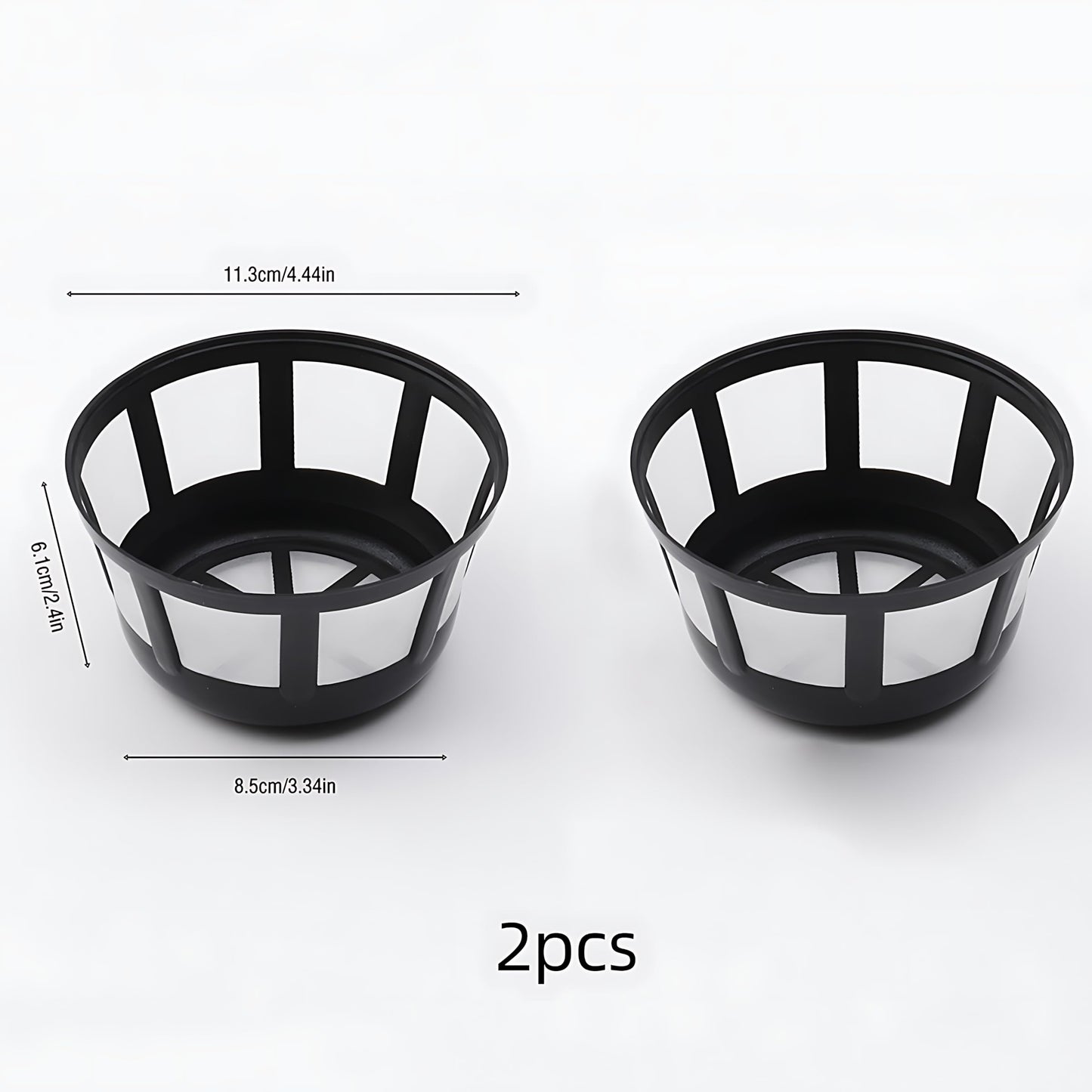 Reusable Coffee Filter 8-12 Cup Nylon Mesh Basket for Mr Coffee 2 Pack