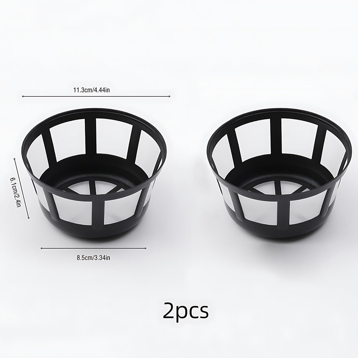Reusable Coffee Filter 8-12 Cup Nylon Mesh Basket for Mr Coffee 2 Pack