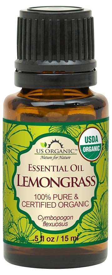 US Organic 100% Pure Lemongrass Essential Oil, USDA Certified Organic, Extracted by Steam