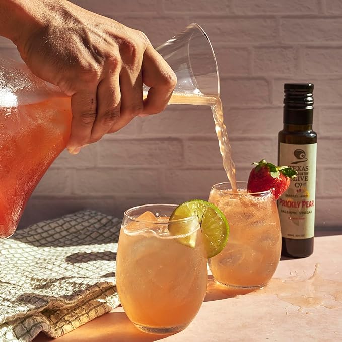 Prickly Pear Balsamic Vinegar - Gourmet Barrel Aged Infused Balsamic Vinegar - Great for Dressing