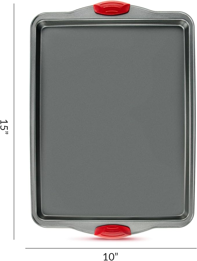 Boxiki Kitchen Nonstick Baking Sheet Pan – Heavy-Gauge Carbon Steel, Warp, Dent, and Rust-Resistant