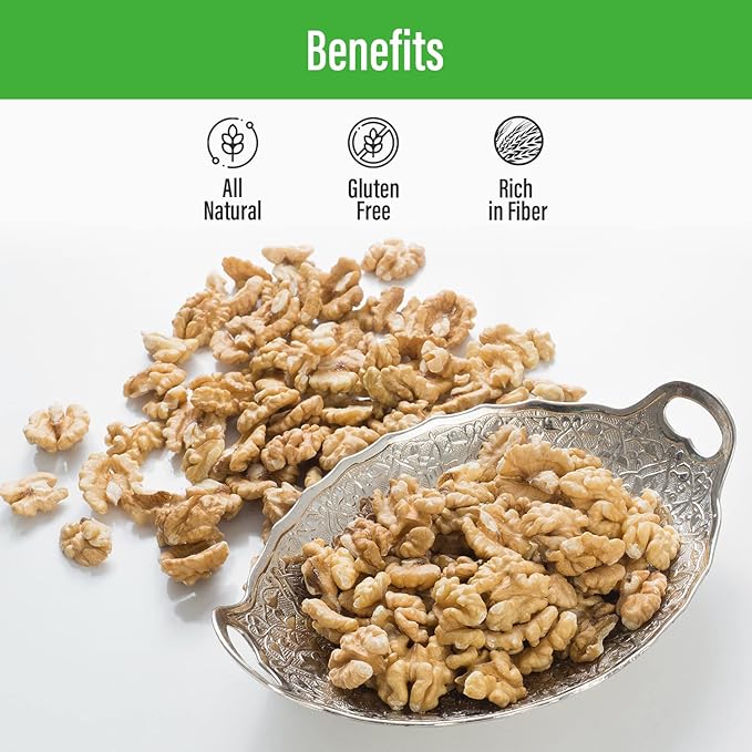 Sincerely Nuts Raw Shelled Walnuts (2lb bag) | No Shell Walnut Halves and Pieces | Easy to Eat &