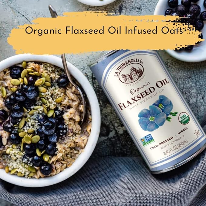 La Tourangelle, Organic Flaxseed Oil, Essential Omega-3 to Improve Heart Health, Vegan, Non-GMO