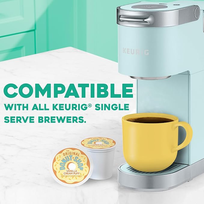The Original Donut Shop Vanilla Cream Puff Coffee, Keurig Single Serve K-Cup Pods, Medium Roast
