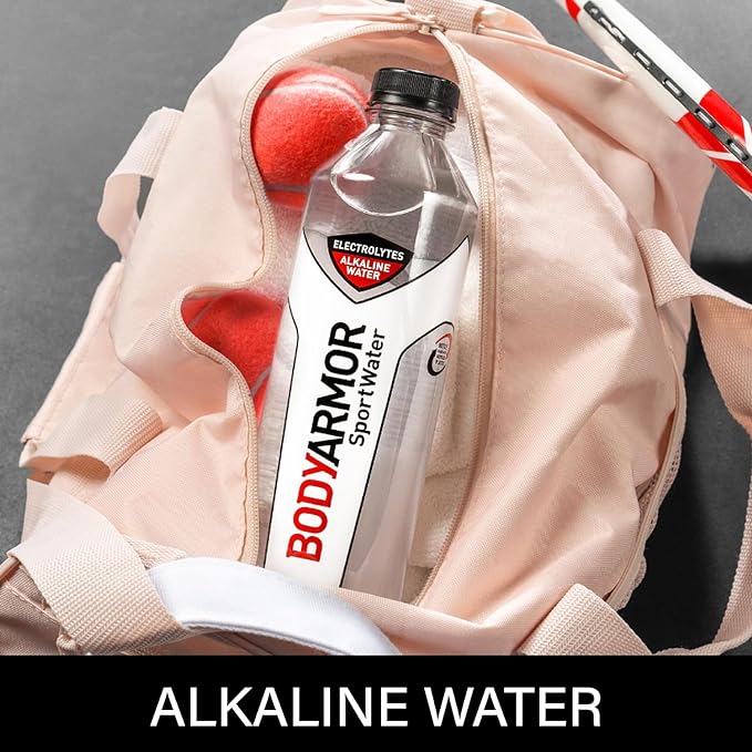 BODYARMOR SportWater Alkaline Water, Superior Hydration, High Alkaline Water pH 9+, Electrolytes