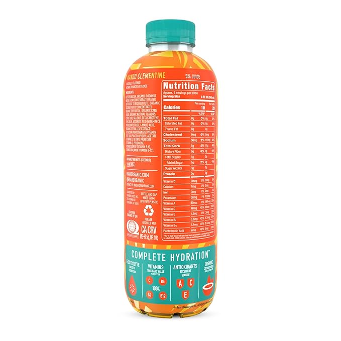 ROAR Complete Hydration Organic Variety Pack - Electrolyte Drinks Loaded with Vitamins C, B5, B12