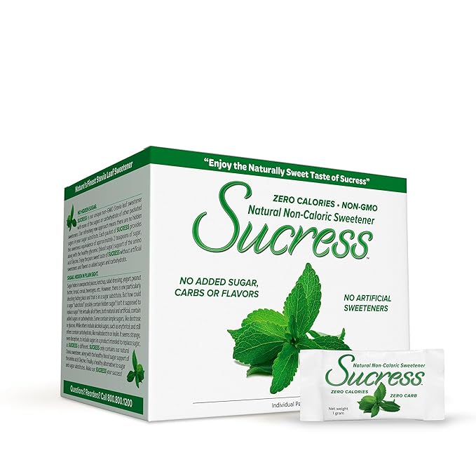 ANDREW LESSMAN Sucress Stevia Sweetener 250 Packets - Natural Non-Caloric Stevia Leaf Sweetener
