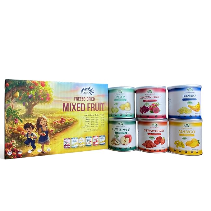 CHAVI Freeze Dried Fruits - Mixed | 6 in 1 | No Added Sugars or Preservatives - Non-GMO, Vegan