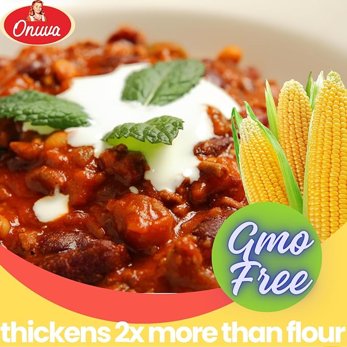 Corn Starch by Onuva - 25 lbs , (11,3 kg) - Gluten Free - Vegan - Thickener For Sauces, Soup, &
