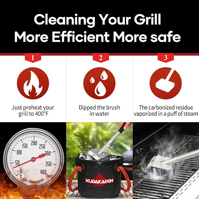 Steam Grill Brush Bristle Free,[Ultra Safe & Efficient] Grill Cleaner for Outdoor Grill,BBQ