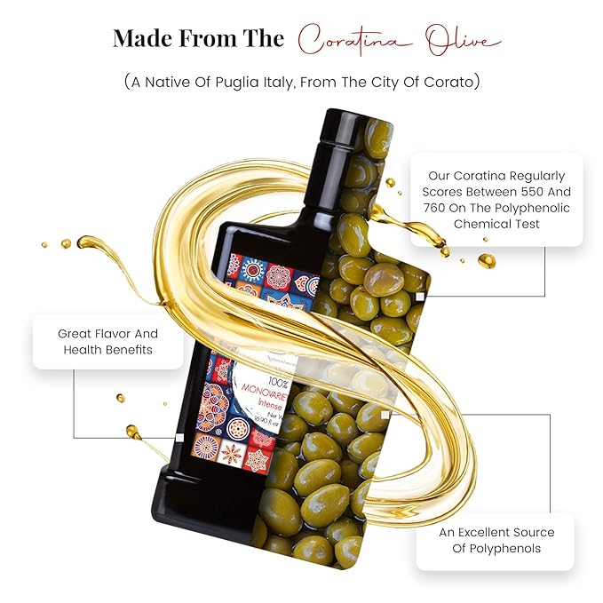 Oilala Extra Virgin Olive Oil, Robust Flavor, 2024 Gold Medal, Polyphenol Rich 707 mg/kg