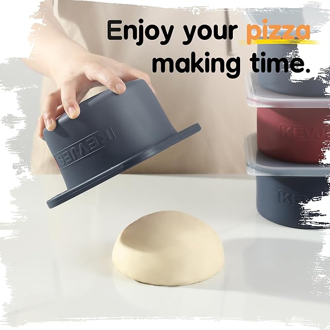 1000ml PLUS Pizza Sourdough Proofing Containers with Air-tight Lids for DIY family Artisan