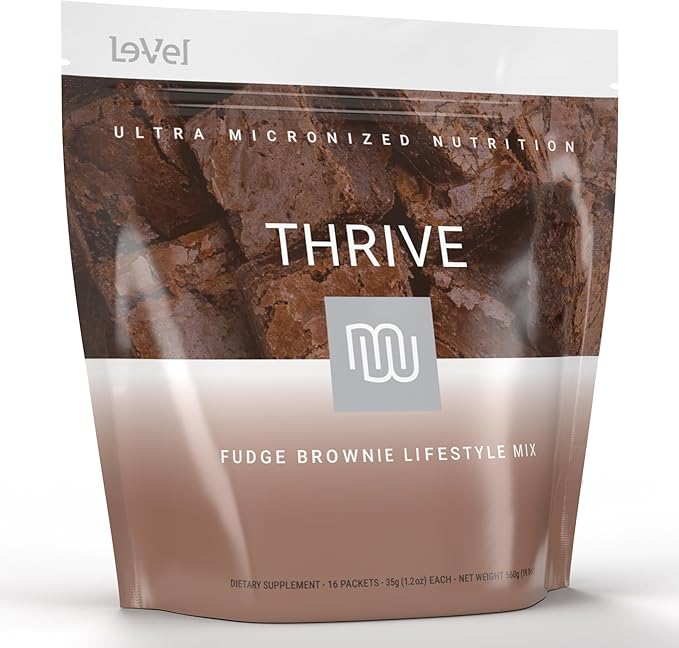 Thrive Protein Shake | 16 Packets (35g Each) | Gluten-Free, Pea Protein, Probiotics, Fiber &