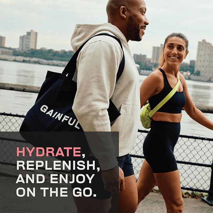 Gainful Hydration + Caffeine Powder Packets with Key Electrolytes Magnesium & Sodium + L Theanine