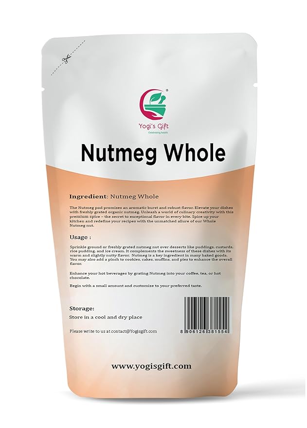Nutmeg Whole 4oz | Excellent Aroma and Incredible Flavor | Nuez moscada entera | Non- Gmo