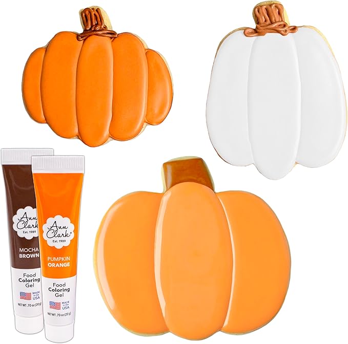 Ann Clark Pumpkin Cookie Cutters and Decorating 5-Pc. Set - Made in USA With Tall Pumpkin, Gourd