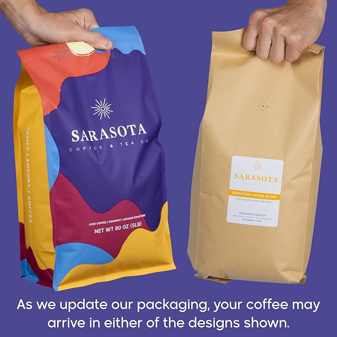 Sarasota Coffee Whole Bean Signature House Breakfast Blend | Medium Roast Gourmet Coffee Beans |