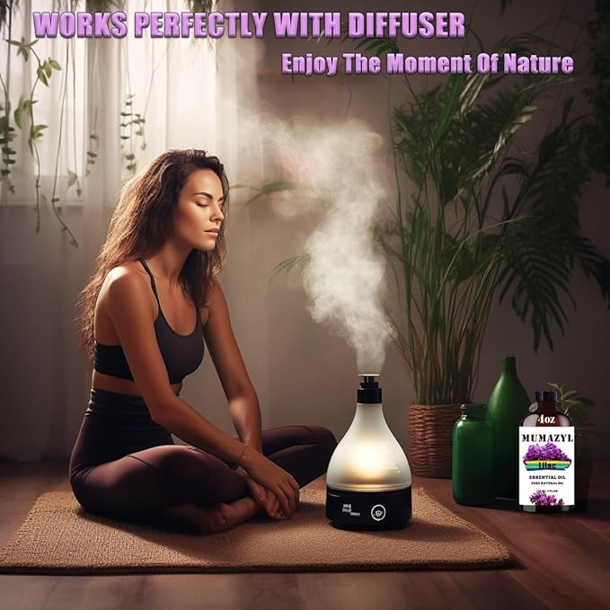 Lilac Essential Oil, Lilac Oil 4 Fl Oz 120ML for Diffuser Humidifier Yoga Cleaning DIY Candle Soap