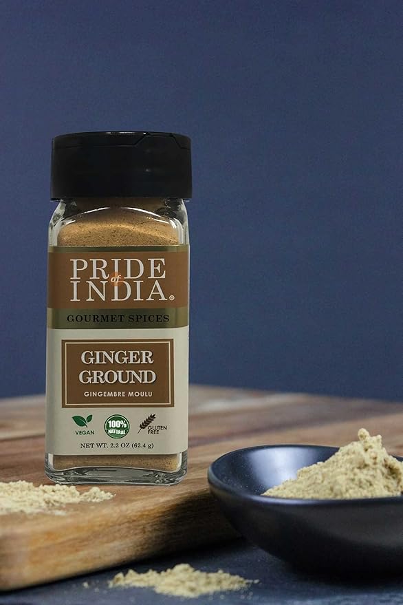Pride of India – Ginger Fine Ground – Gourmet Spice – Blends Well – Good for Cooking/Baking/Tea &