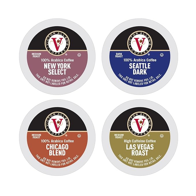 Victor Allen's Coffee Across America Variety Pack (Seattle Dark, New York Select, Chicago Blend