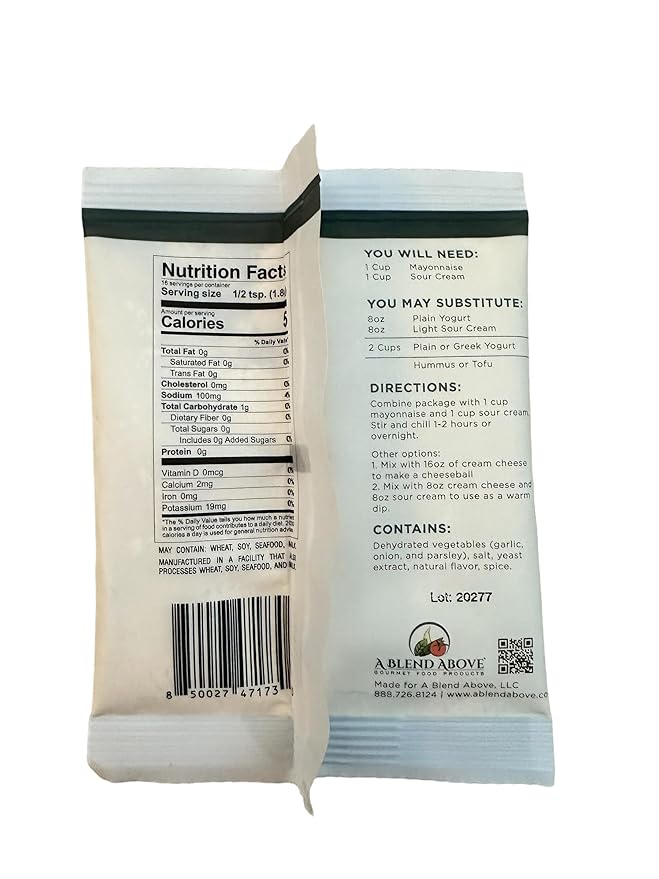 A Blend Above Roasted Garlic Butter Dip Mix Mixed Seasoning Packet (3 Pack), Gluten-Free, No MSG